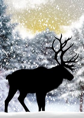 Reindeer Silhouette