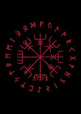 Norse Pagan Vegvisir Runes