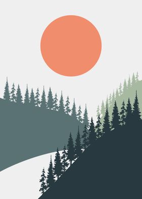 Nature abstract landscape