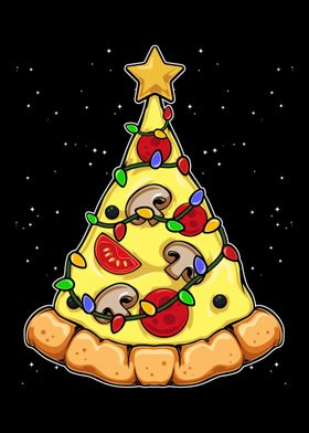 Pizza Christmas Tree Lover