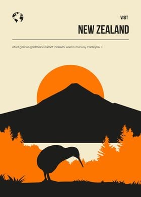 New Zealand Travel Poster