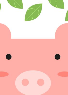 Cute Funny Pig animal