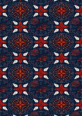 Geometric floral pattern