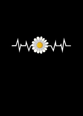 Flower Daisy Heartbeat