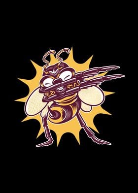 Funny bee bug dabbing