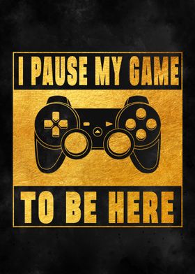 I pause my game