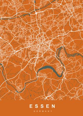 ESSEN Map GERMANY