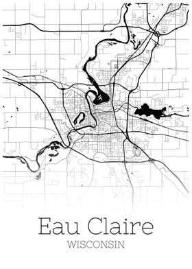 Eau Claire Wisconsin  map