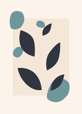 Botanical leaf modern art