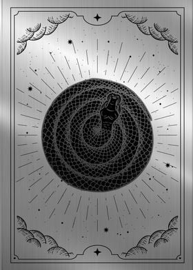 Snake circle in tarot