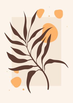 Single leaf modern art