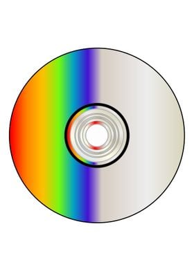 Blank CD With Rainbow