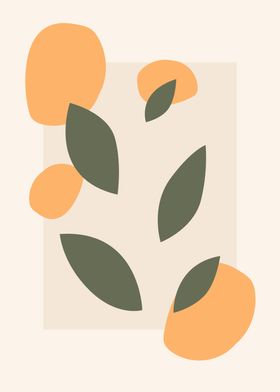 Tropical leaves modern art