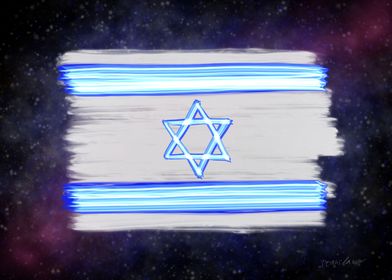 Flag of Israel minimal art