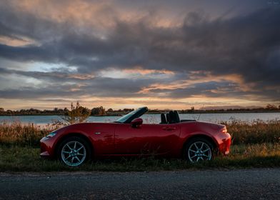 Mazda MX5 Sunset Lake