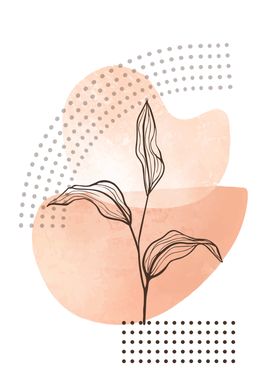 Nordic leaf modern art