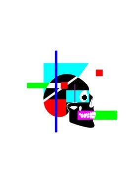 Abstract Skull icon moder