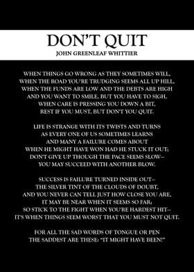 Do not quit poem