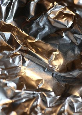 Aluminum folie close up