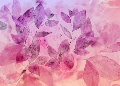 Abstract pink leaves