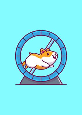 Cute Hamster Running