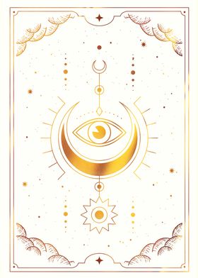 Tarot Moon with Eye