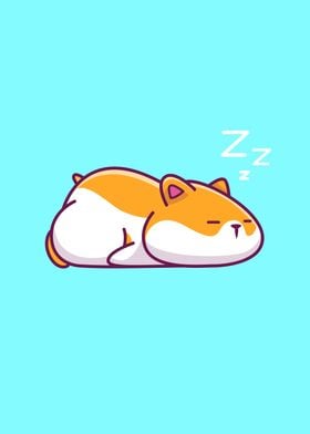 Cute Hamster Sleeping