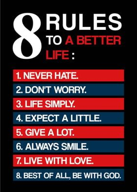 8 Rules For Better Life 