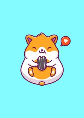 Cute Hamster Eating