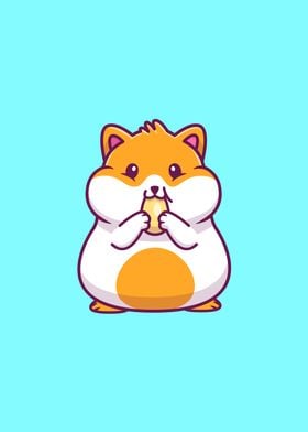 Cute Hamster Eating