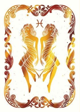 Tarot two beautiful nymphs