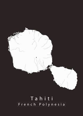 Tahiti Island Map