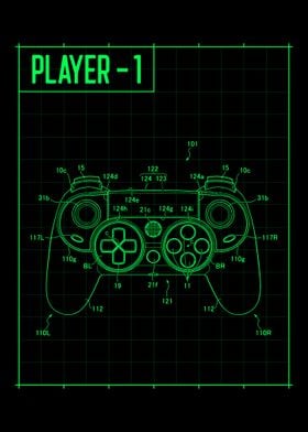 Player 1 Controller Gamer