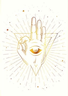 Tarot Meditation hand eye