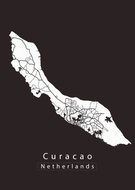 Curacao Island Map