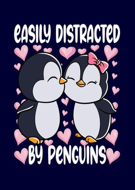 Cute cuddling penguins