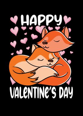 Valentines Day Couple Fox