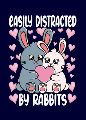 Cuddling Rabbits Heart