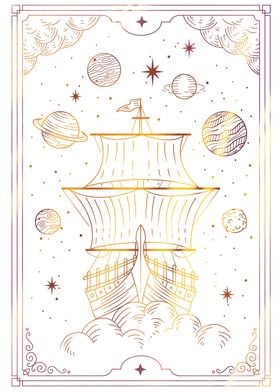 Tarot ship floating space