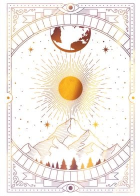 Tarot Mounten sun earth