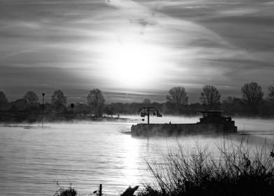 Boat in the morning sun