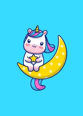 Cute Unicorn Sitting