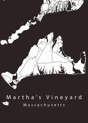 Marthas Vineyard Map