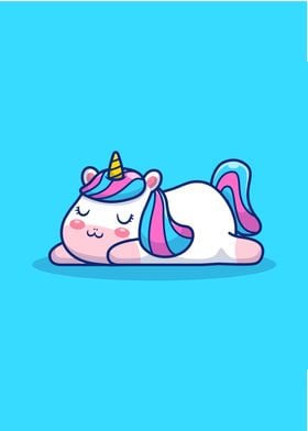 Cute Unicorn Sleeping