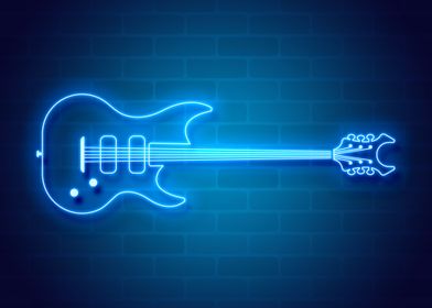 neon guitar