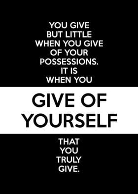 Give of Yourself