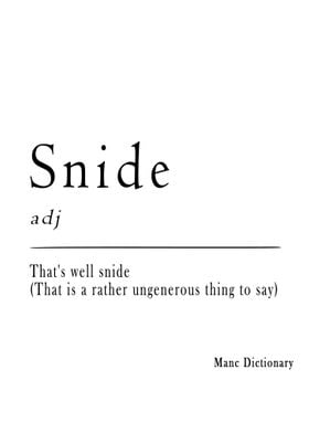 Snide Definition