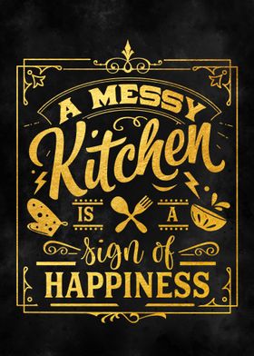 A messy kitchen is 