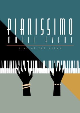 Pianissimo music poster