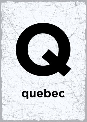 Q is for quebec